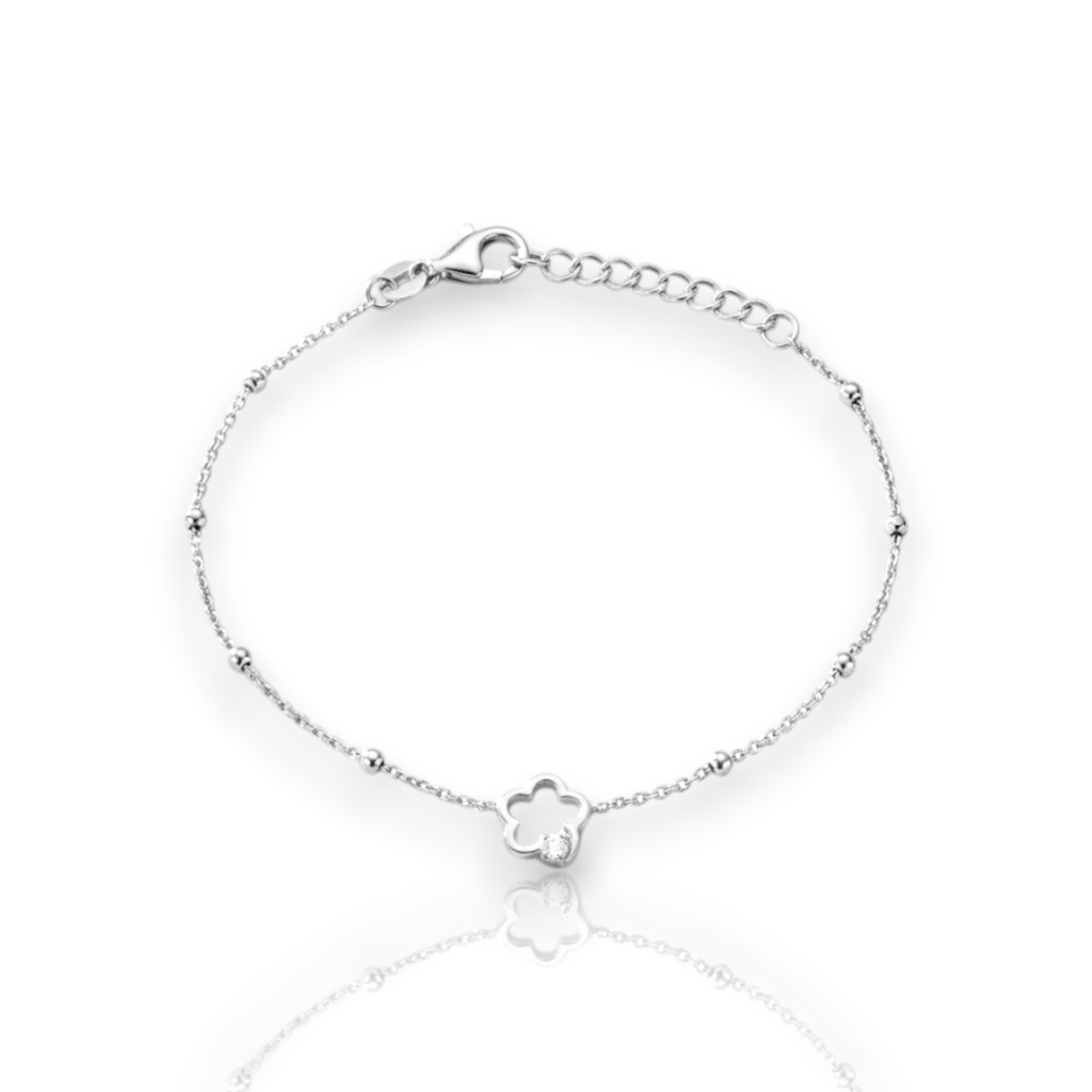 Platinum plated silver 925° bracelet (code SHK00878PL)